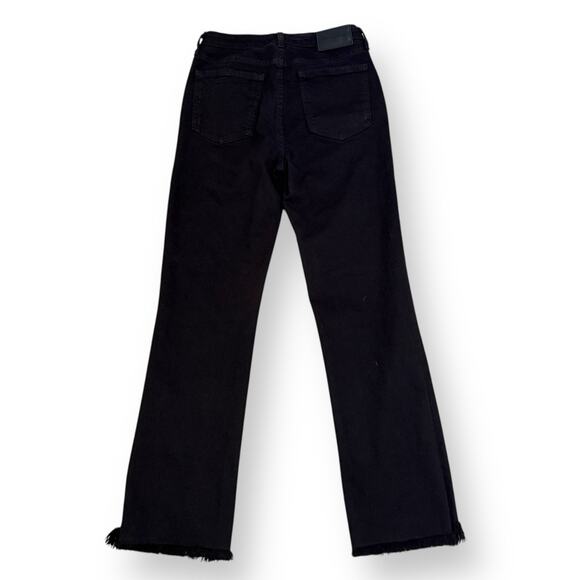 Jonathan Simkhai Black River High Rise Raw Hem Straight Leg Ankle Jeans Size 27 - Picture 7 of 10